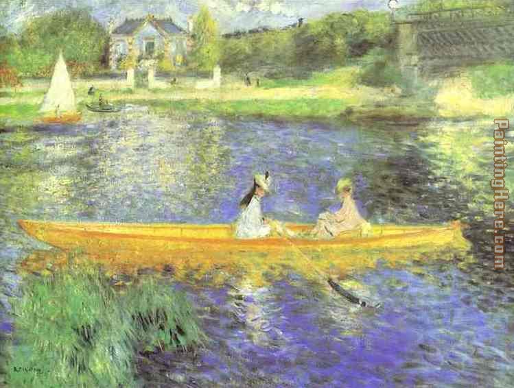 Banks of the Seine at Asnieres painting - Pierre Auguste Renoir Banks of the Seine at Asnieres art painting